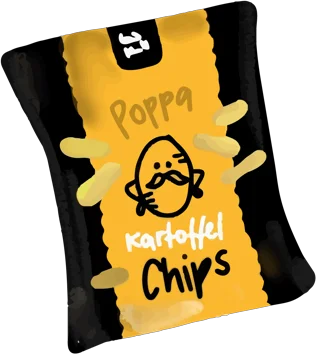 Icon mit Chips in gelb